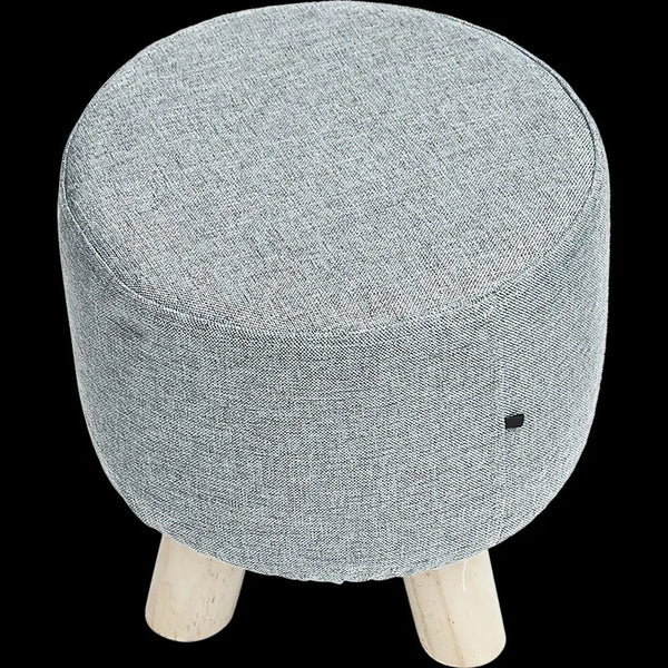 Fabric Ottoman Foot Stool Rest Pouffe Footstool Wood Storage Padded Seat Deals499