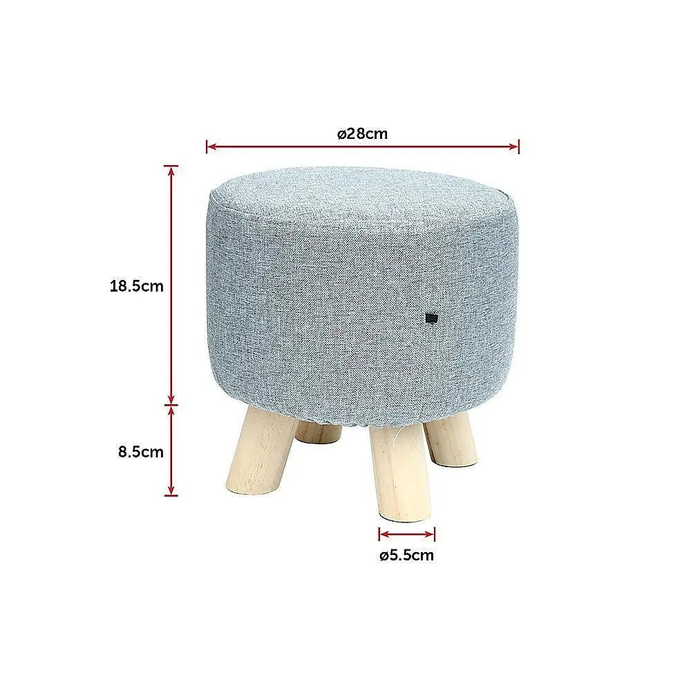 Fabric Ottoman Foot Stool Rest Pouffe Footstool Wood Storage Padded Seat Deals499