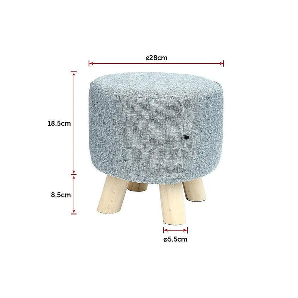Fabric Ottoman Foot Stool Rest Pouffe Footstool Wood Storage Padded Seat Deals499