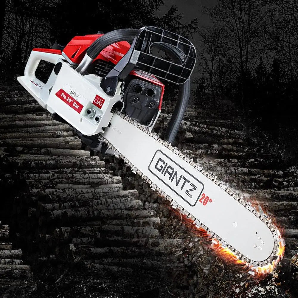 GIANTZ 52CC Petrol Commercial Chainsaw Chain Saw Bar E-Start Pruning Deals499