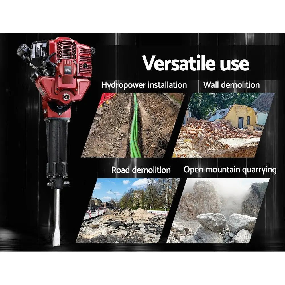 GIANTZ 52CC Petrol Jack Hammer Demolition Breaker Concrete Jackhammer Deals499