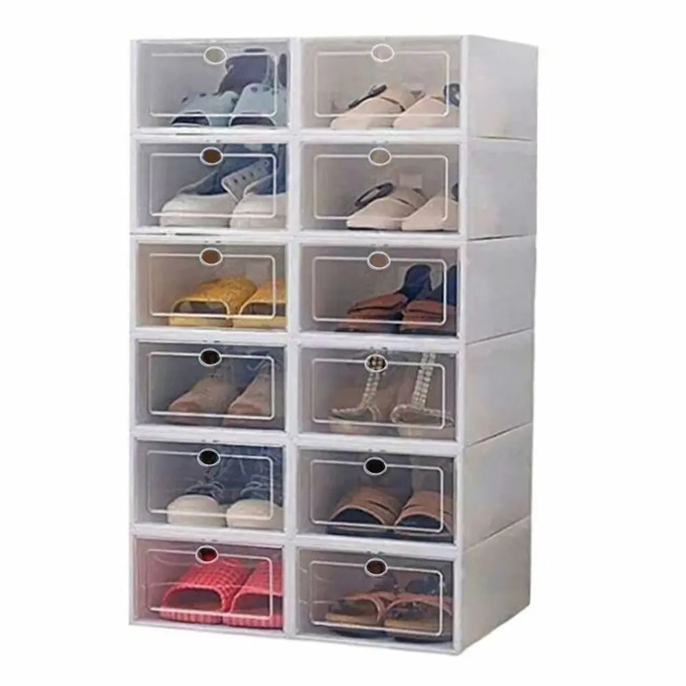 GOMINIMO Plastic Shoe Box 12pcs (White) from Deals499 at Deals499