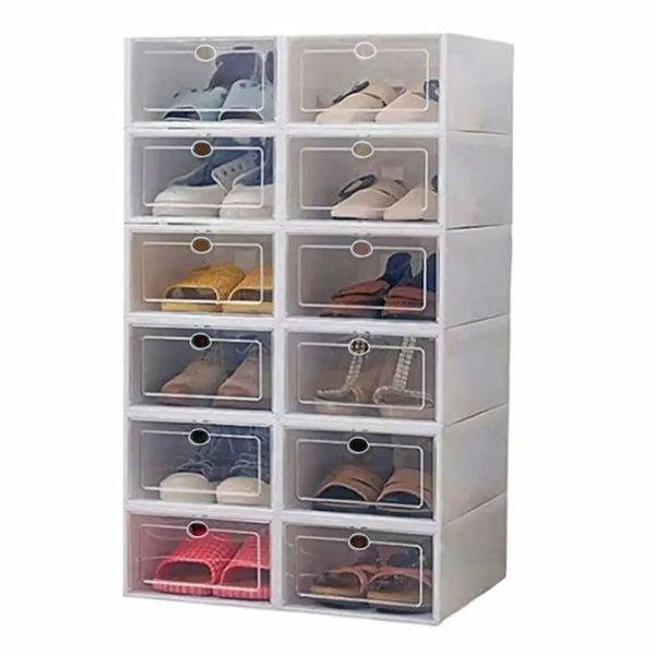 GOMINIMO Plastic Shoe Box 12pcs (White) from Deals499 at Deals499