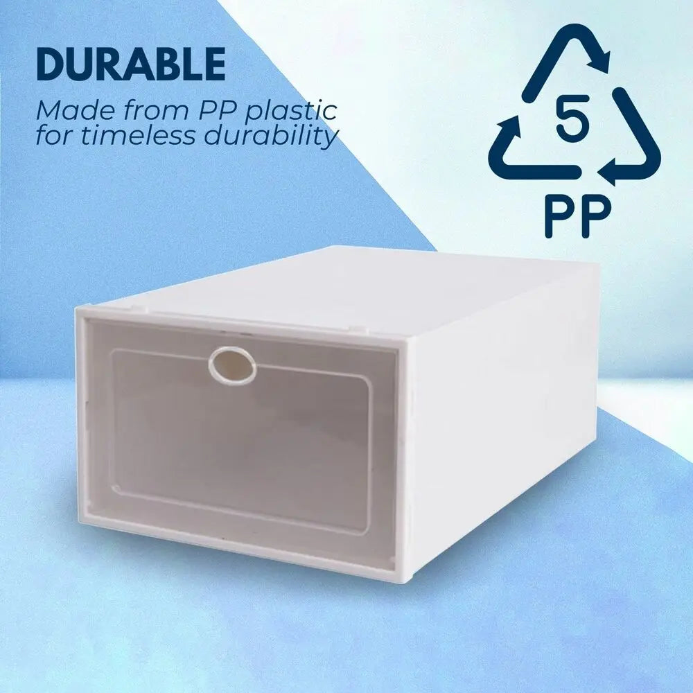 GOMINIMO Plastic Shoe Box 12pcs (White) from Deals499 at Deals499