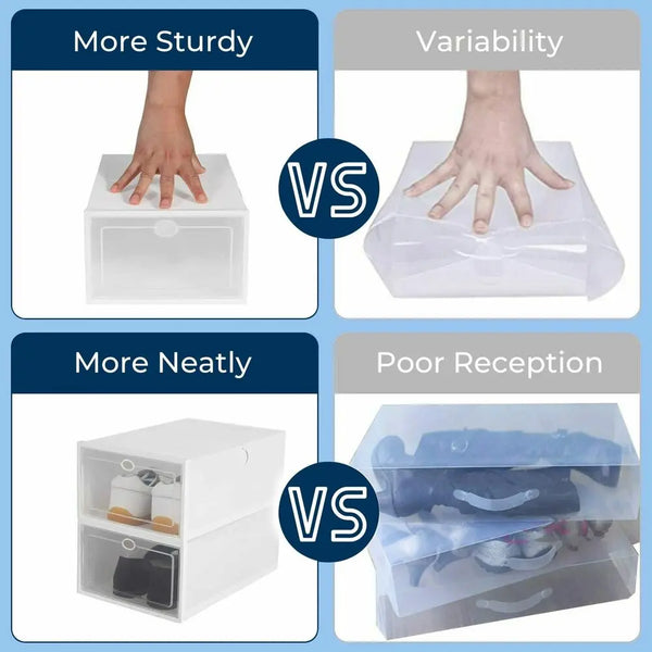 GOMINIMO Plastic Shoe Box 12pcs (White) from Deals499 at Deals499