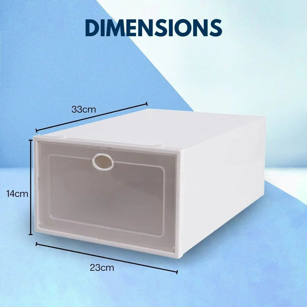 GOMINIMO Plastic Shoe Box 12pcs (White) from Deals499 at Deals499