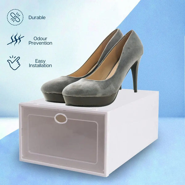 GOMINIMO Plastic Shoe Box 24 pcs (White) from Deals499 at Deals499
