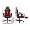 Gaming Office Chair Computer Seating Racer Black and Red Deals499