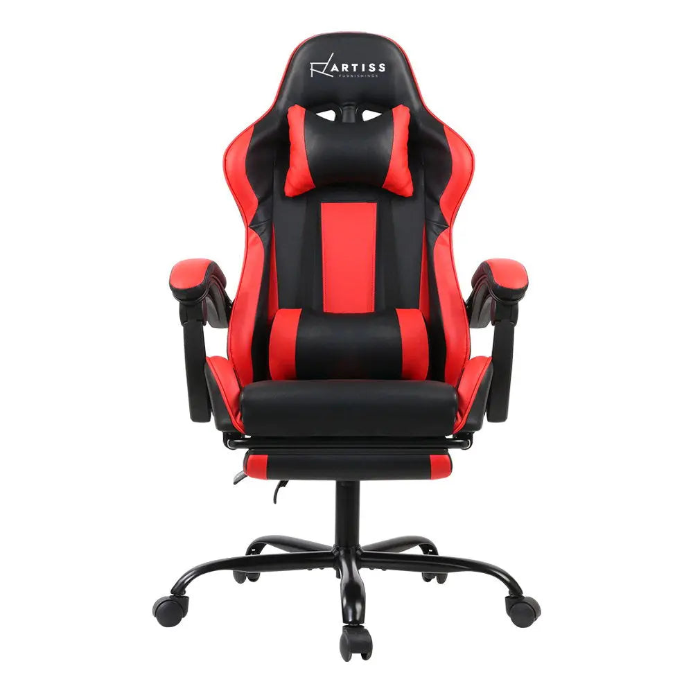 Gaming Office Chair Computer Seating Racer Black and Red Deals499
