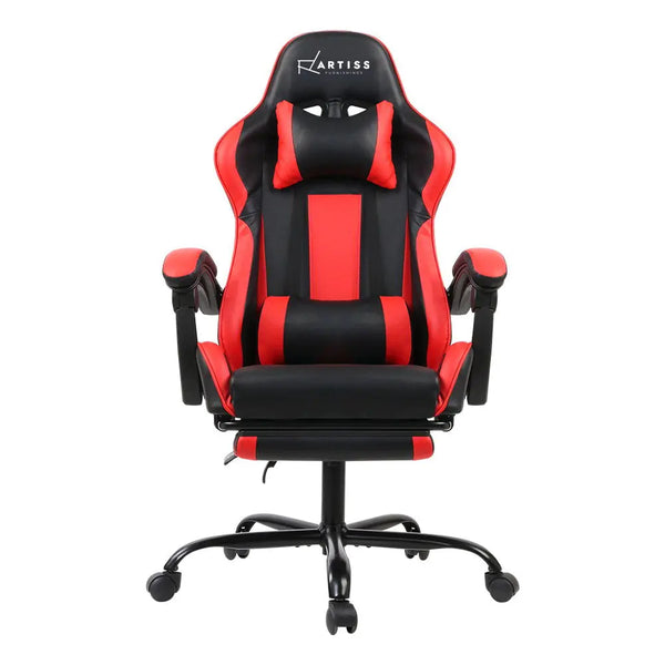 Gaming Office Chair Computer Seating Racer Black and Red Deals499