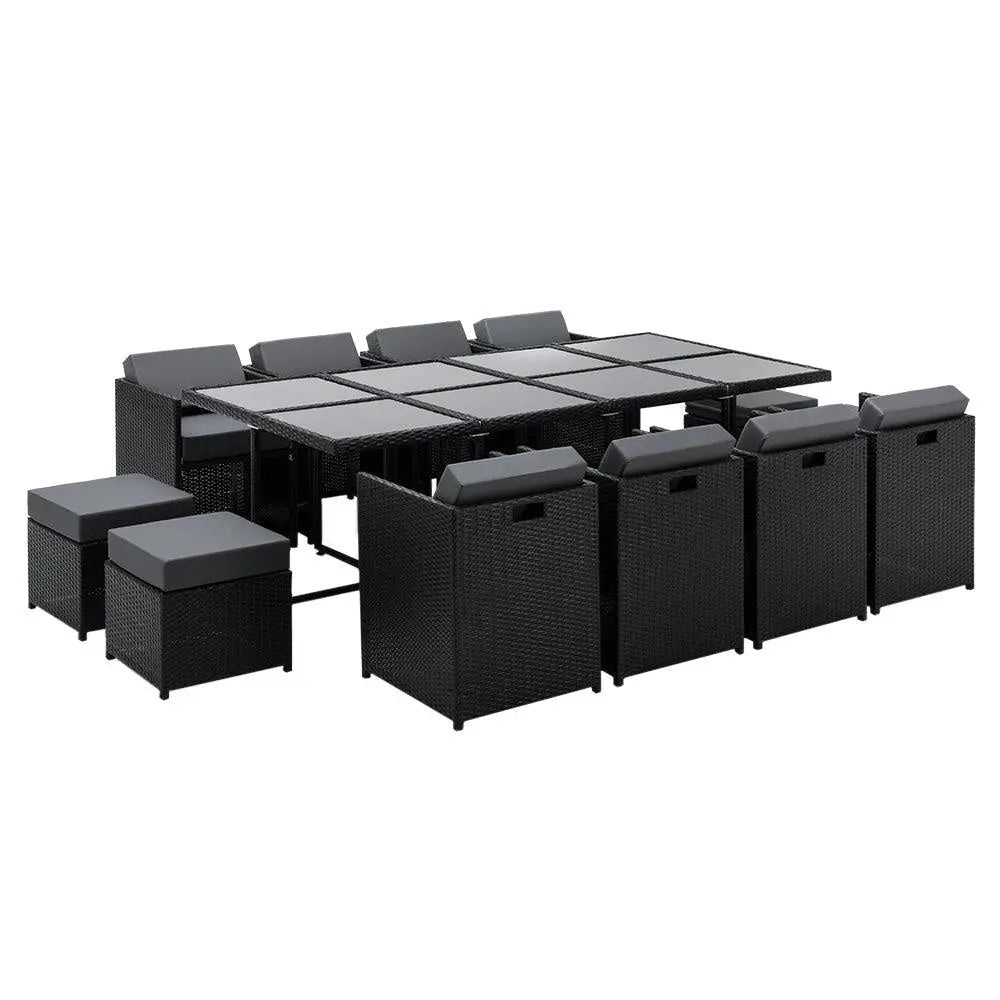 Gardeon 13 Piece Wicker Outdoor Dining Table Set Deals499