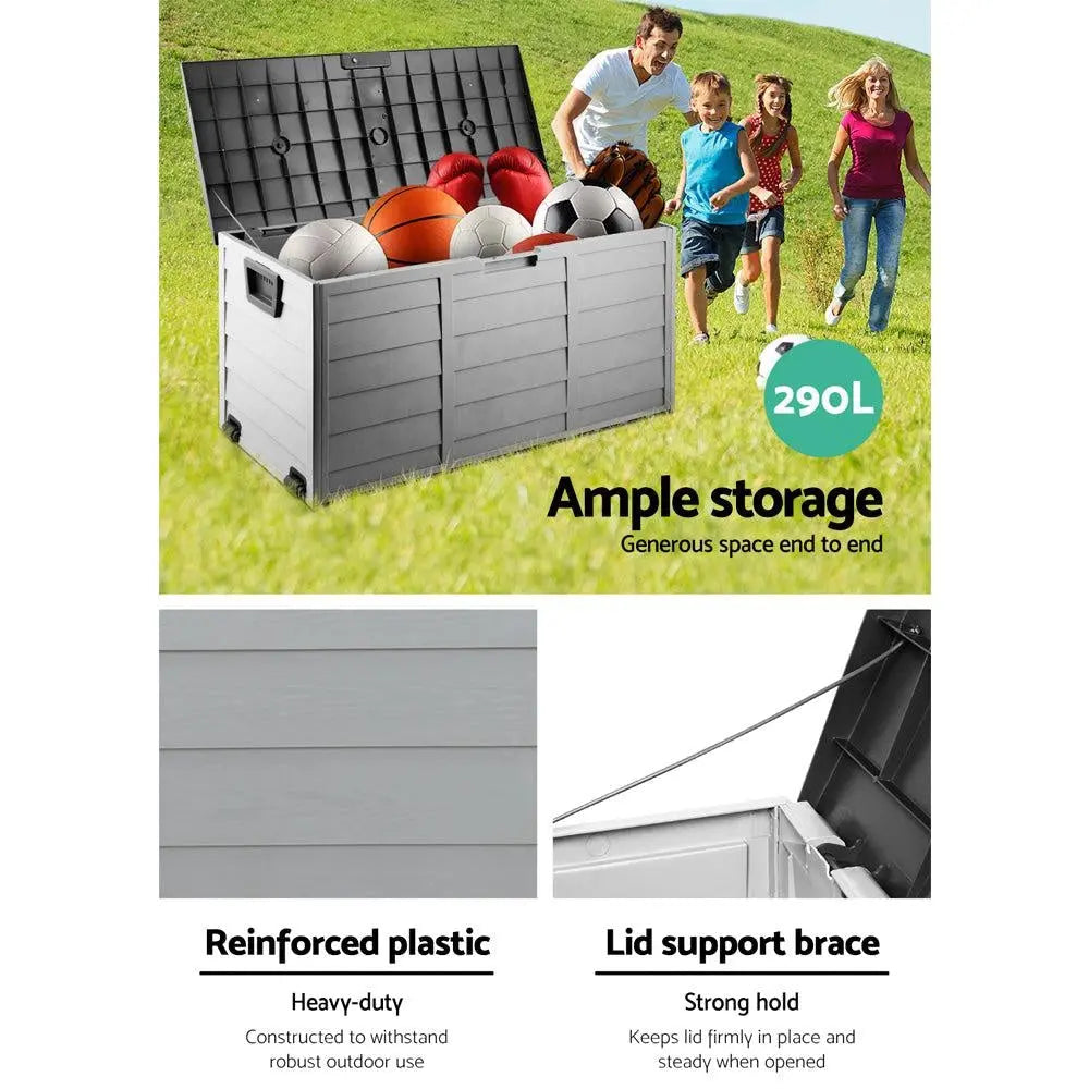 Gardeon 290L Outdoor Storage Box - Black Deals499