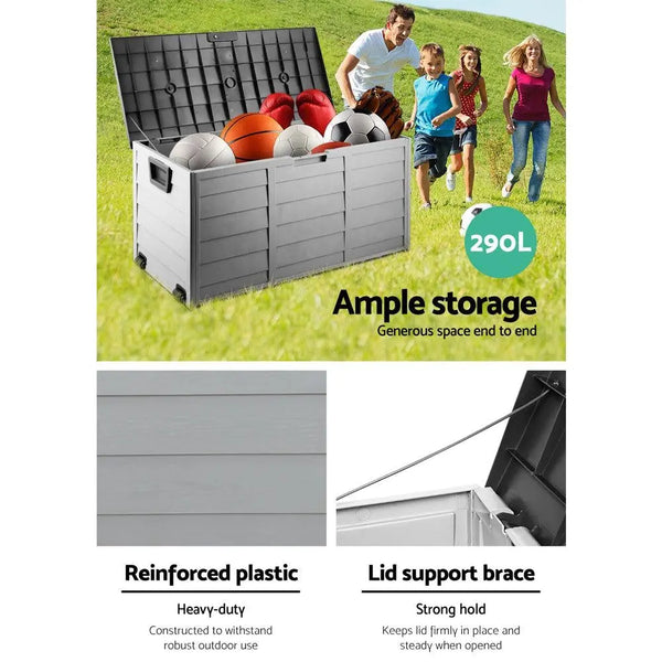 Gardeon 290L Outdoor Storage Box - Black Deals499