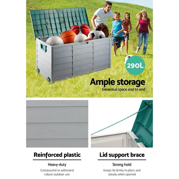 Gardeon 290L Outdoor Storage Box - Green Deals499