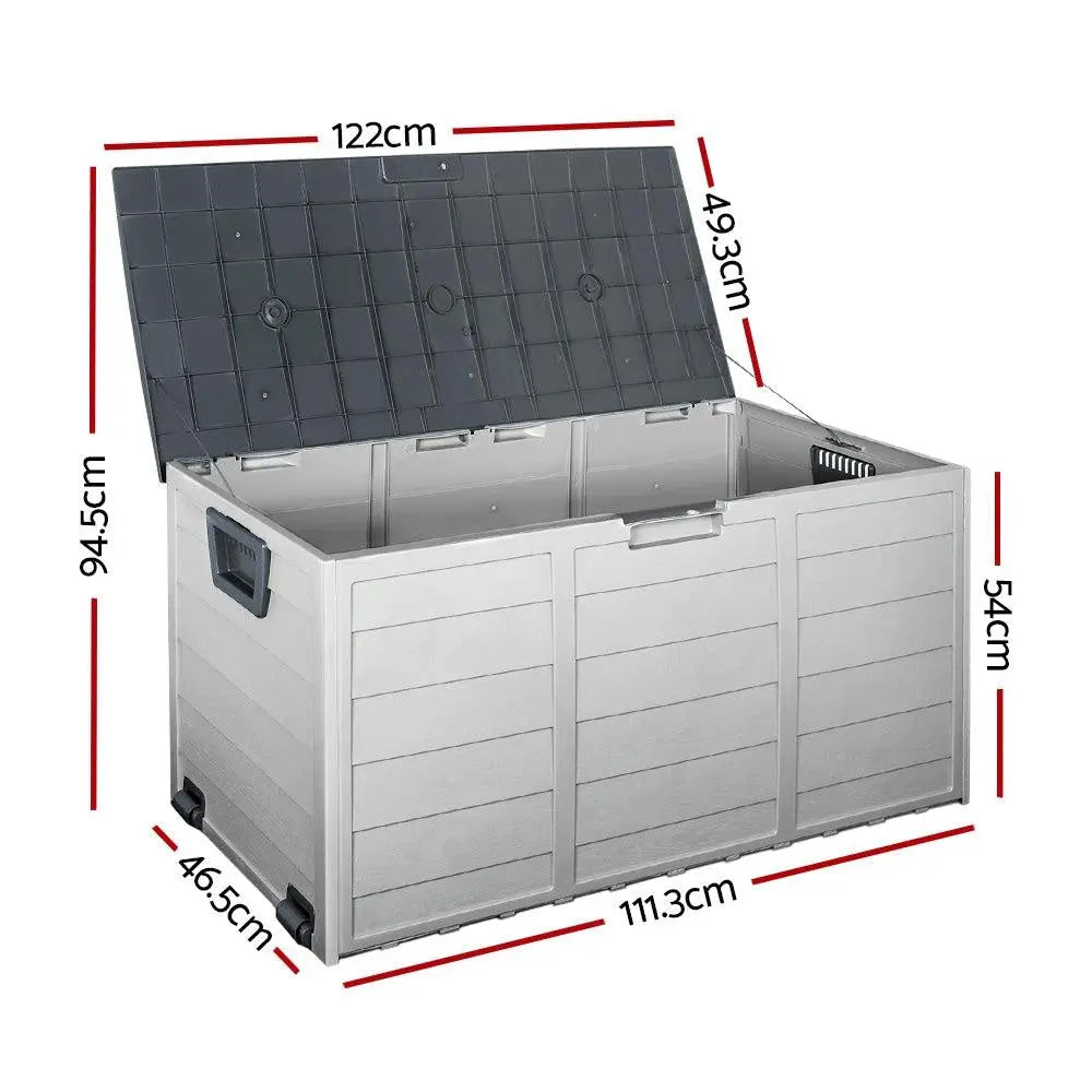 Gardeon 290L Outdoor Storage Box - Grey Deals499