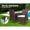 Gardeon 3 Piece Wicker Outdoor Furniture Set - Brown Deals499