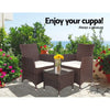 Gardeon 3 Piece Wicker Outdoor Furniture Set - Brown Deals499