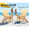 Gardeon 3 Piece Wooden Outdoor Beach Chair and Table Set Deals499