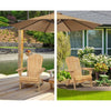 Gardeon 3 Piece Wooden Outdoor Beach Chair and Table Set Deals499