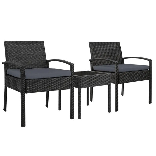 Gardeon 3-piece Outdoor Set - Black Deals499