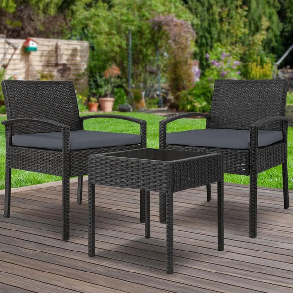 Gardeon 3-piece Outdoor Set - Black Deals499