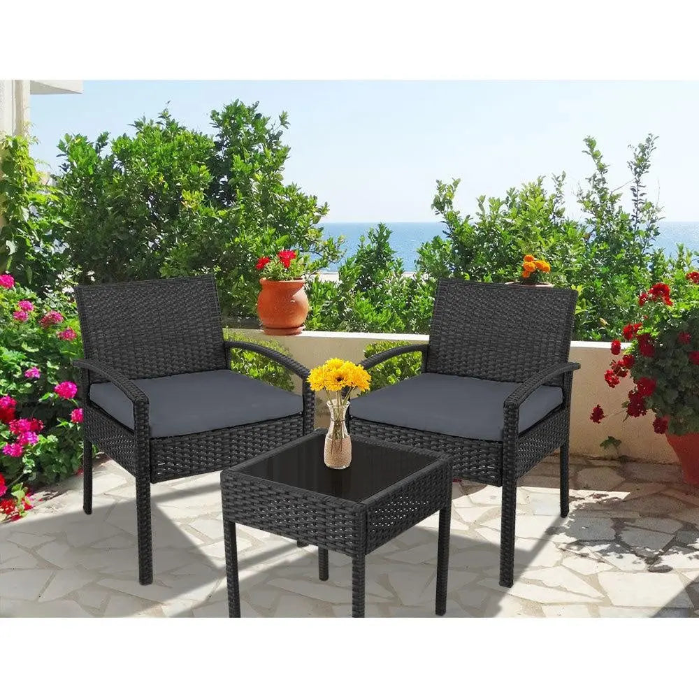 Gardeon 3-piece Outdoor Set - Black Deals499