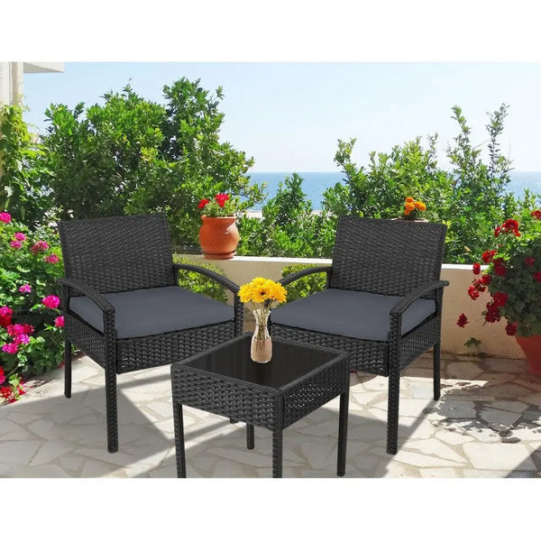 Gardeon 3-piece Outdoor Set - Black Deals499