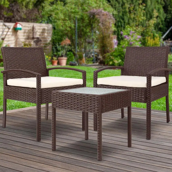 Gardeon 3-piece Outdoor Set - Brown Deals499