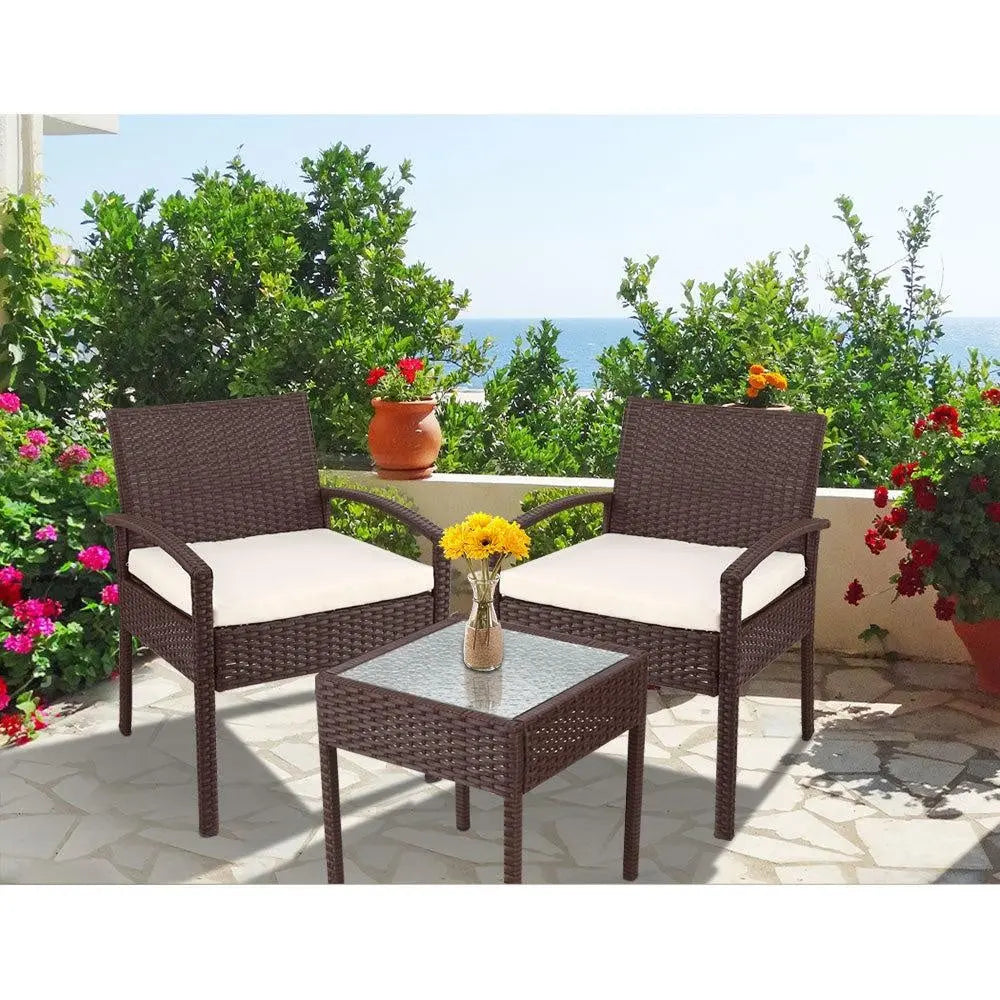 Gardeon 3-piece Outdoor Set - Brown Deals499