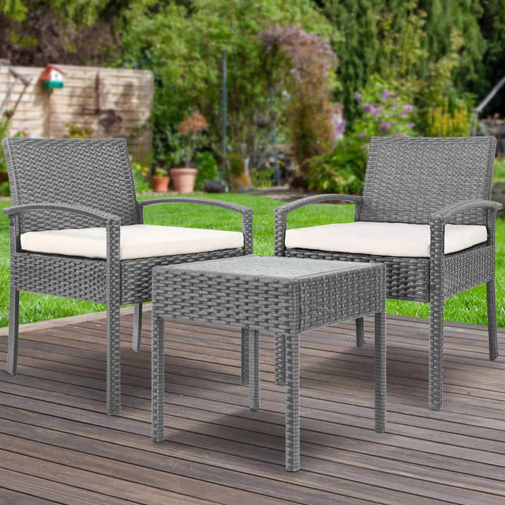 Gardeon 3-piece Outdoor Set - Grey Deals499