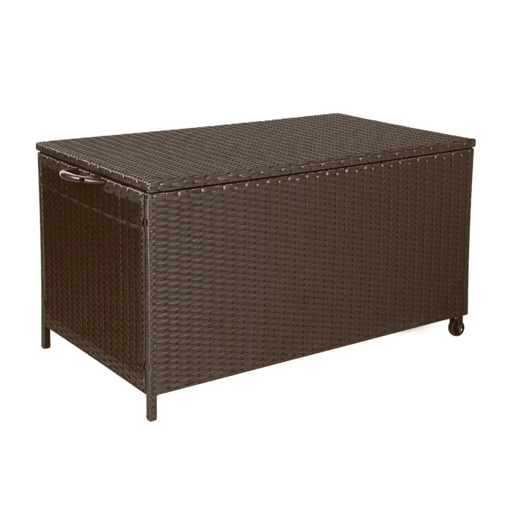 Gardeon 320L Outdoor Wicker Storage Box - Brown Deals499