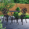 Gardeon 3PC Outdoor Setting Cast Aluminium Bistro Table Chair Patio Black Deals499