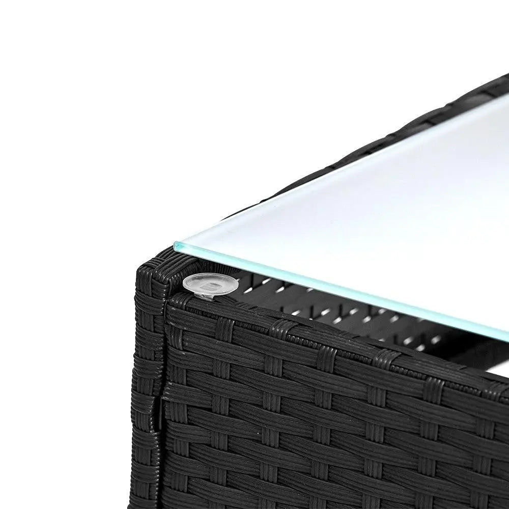 Gardeon 4-piece Wicker Outdoor Set - Black Deals499