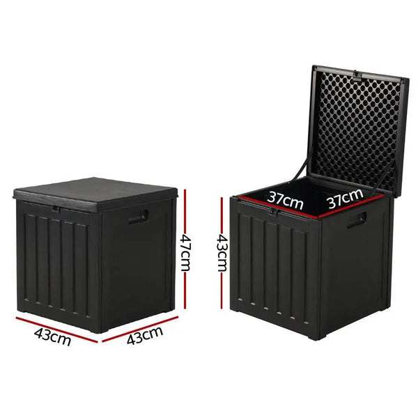 Gardeon 80L Outdoor Storage Box Waterproof Container Indoor Garden Toy Tool Shed Deals499