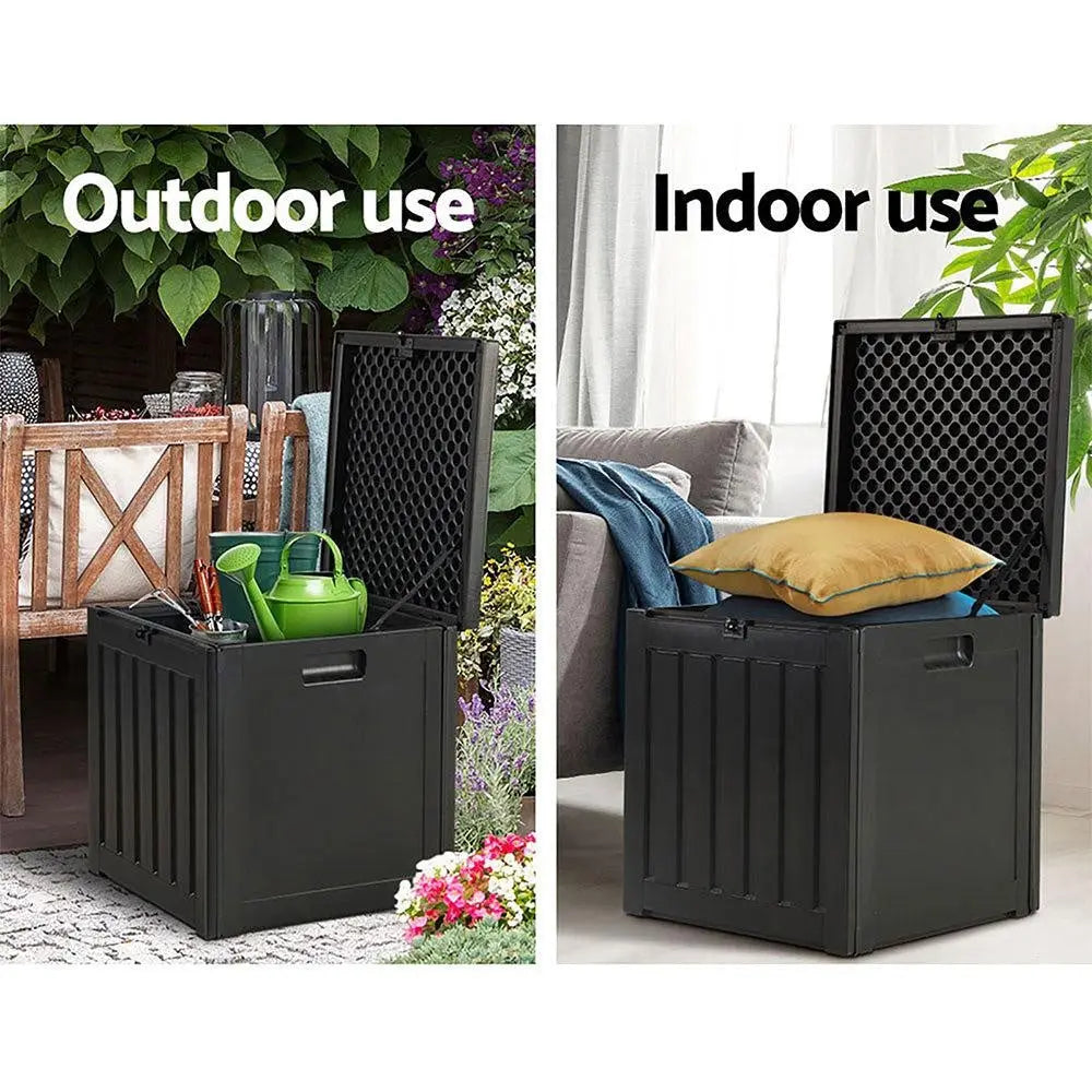 Gardeon 80L Outdoor Storage Box Waterproof Container Indoor Garden Toy Tool Shed Deals499