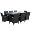 Gardeon 9 Piece Outdoor Dining Set - Black Deals499