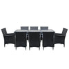 Gardeon 9 Piece Outdoor Dining Set - Black Deals499