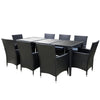 Gardeon 9 Piece Outdoor Dining Set - Black Deals499