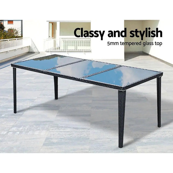 Gardeon 9 Piece Outdoor Dining Set - Black Deals499