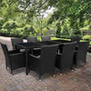 Gardeon 9 Piece Outdoor Dining Set - Black Deals499