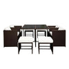 Gardeon 9 Piece Wicker Outdoor Dining Set - Brown & White Deals499