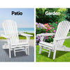 Gardeon Adirondack Beach Chair with Ottoman - White Deals499