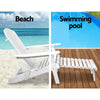 Gardeon Adirondack Beach Chair with Ottoman - White Deals499