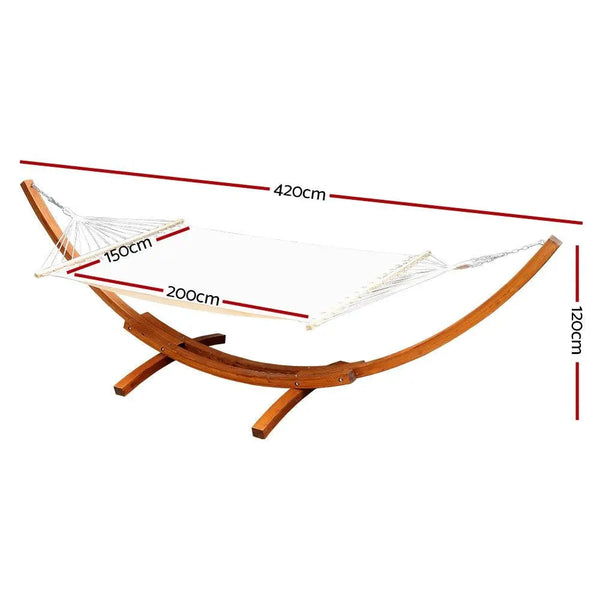 Gardeon Double Hammock with Wooden Hammock Stand Deals499