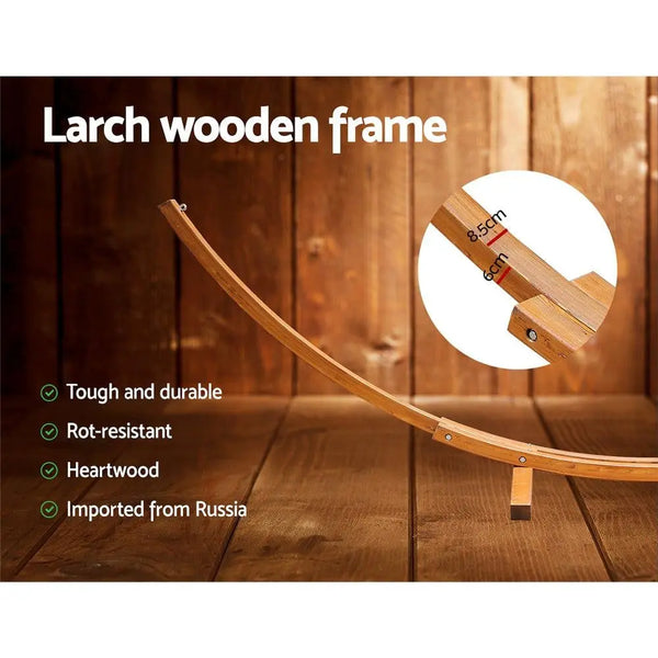 Gardeon Double Hammock with Wooden Hammock Stand Deals499
