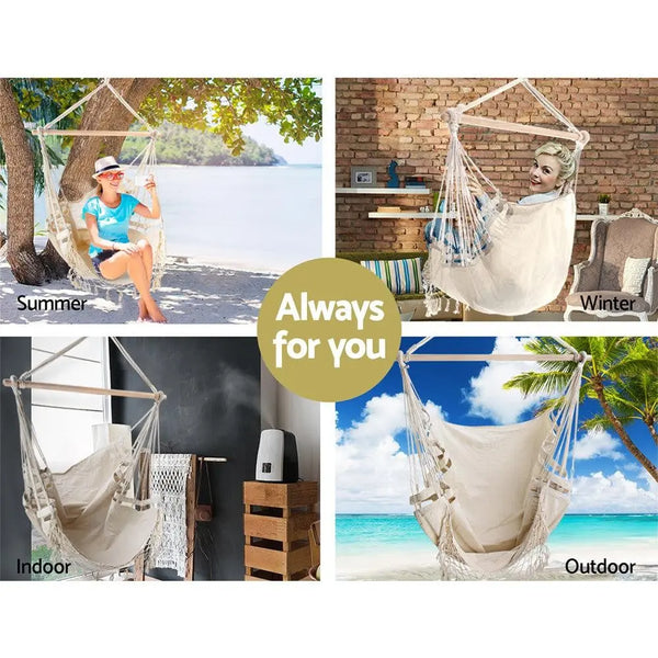 Gardeon Hammock Swing Chair - Cream Deals499