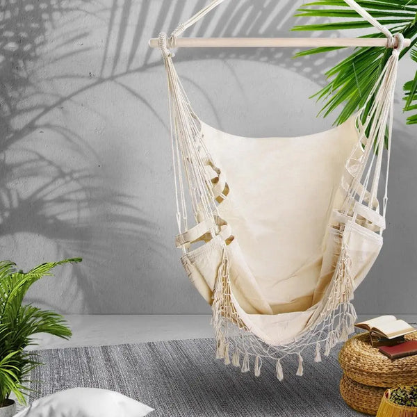 Gardeon Hammock Swing Chair - Cream Deals499