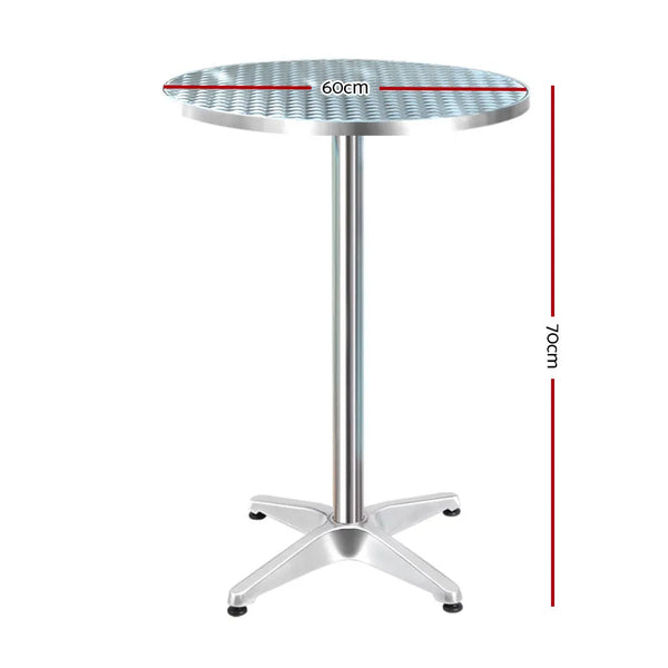 Gardeon Outdoor Bar Table Aluminium Dining Table Round 70CM Deals499