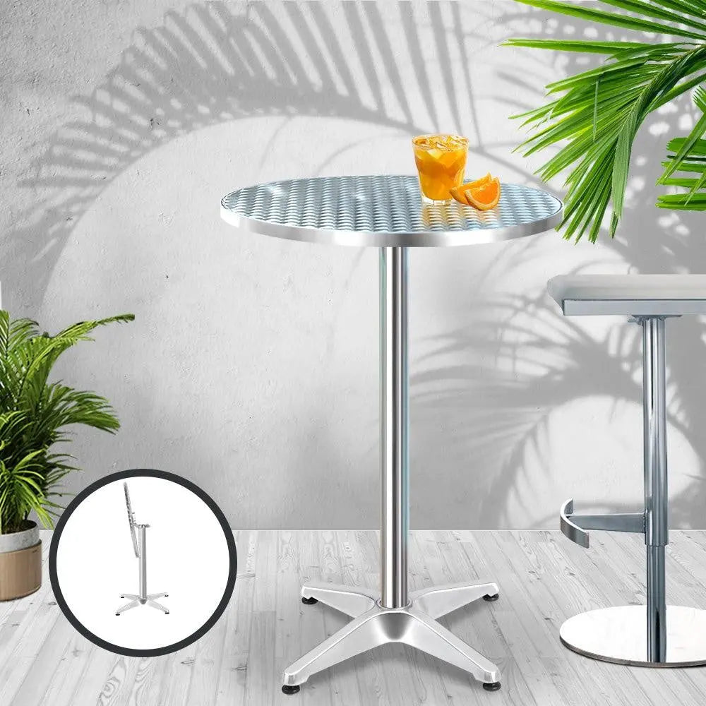 Gardeon Outdoor Bar Table Aluminium Dining Table Round 70CM Deals499