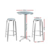 Gardeon Outdoor Bistro Set Bar Table Stools Adjustable Aluminium Cafe 3PC Round Deals499